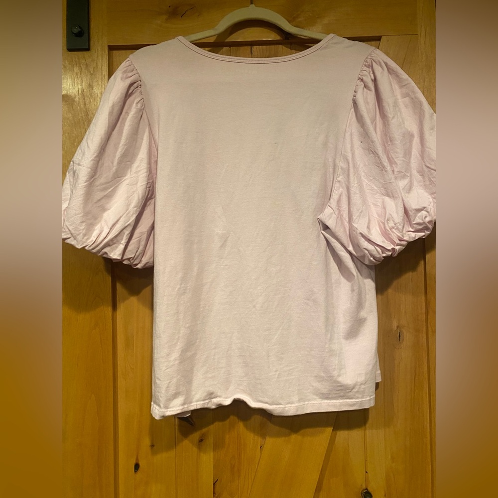 Old Navy Blush Pink Puff Sleeve Top - Picture 5 of 6